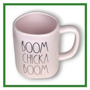 Rae Dunn "Boom Chicka Boom" Light Pink 16oz Ceramic Mug